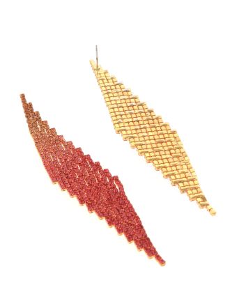 Rhinestone Dangle Post Earrings