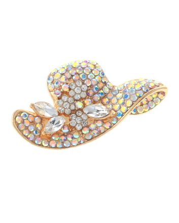 Crystal hat Brooch  