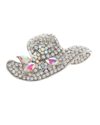 Crystal hat Brooch  