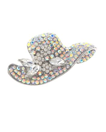 Crystal hat Brooch  
