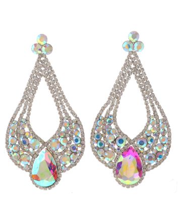 Large Crystal Drop Earrings