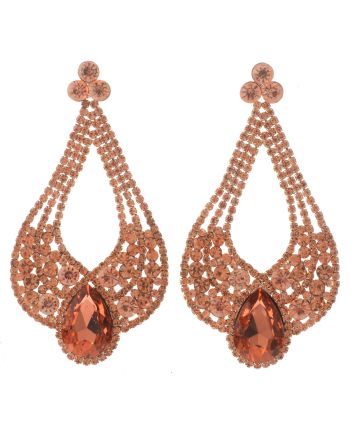 Large Crystal Drop Earrings
