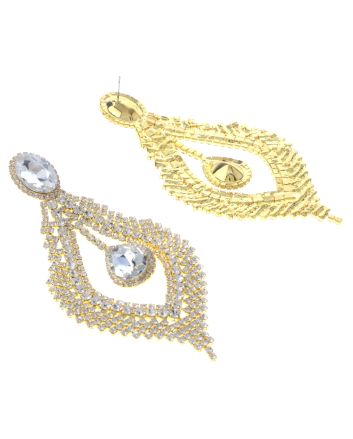Large Crystal Drop Earrings