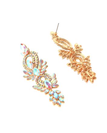 Rhinestone Dangle Post Earrings