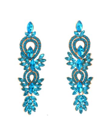 Rhinestone Dangle Post Earrings