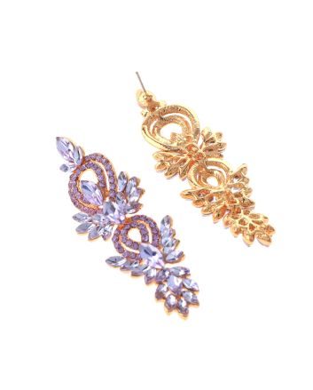 Rhinestone Dangle Post Earrings
