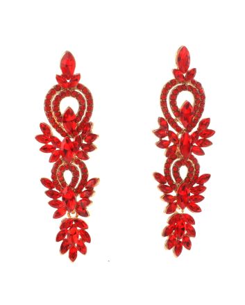 Rhinestone Dangle Post Earrings