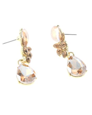Rhinestone Drop Post Earrings