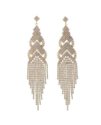 Long Chandelier Rhinestone Earring