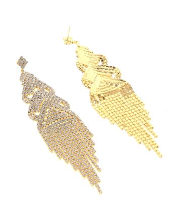 Long Chandelier Rhinestone Earring