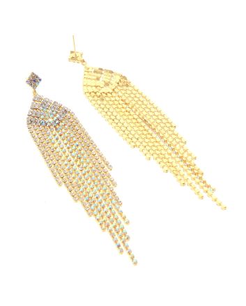 Long Chandelier Rhinestone Earring
