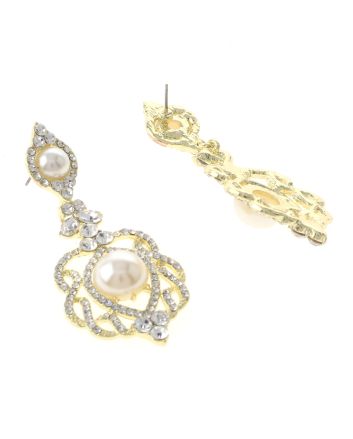 Rhinestone Drop Post Earrings