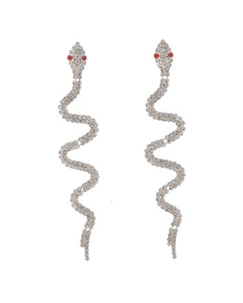 Long Rhinestone Post Earrings