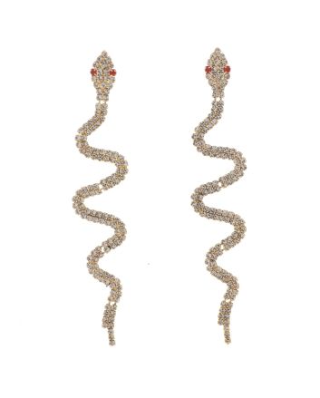Long Rhinestone Post Earrings