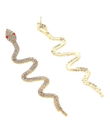 Long Rhinestone Post Earrings