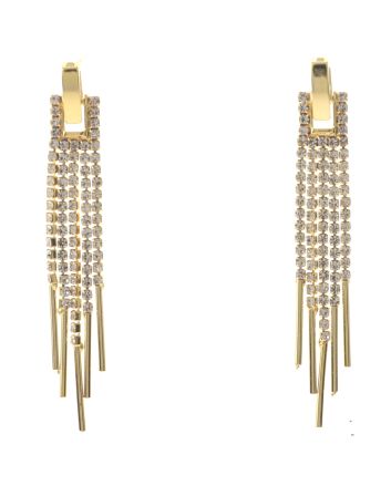 Rhinestone Dangle Post Earrings