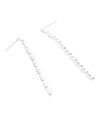 Rhinestone Dangle Post Earrings