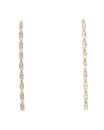 Rhinestone Dangle Post Earrings