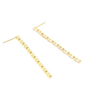 Rhinestone Dangle Post Earrings