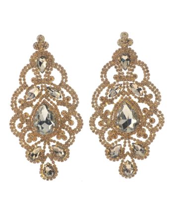 Large Rhinestone Drop Earrings