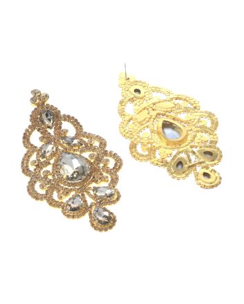 Large Rhinestone Drop Earrings