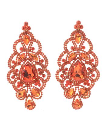 Large Rhinestone Drop Earrings
