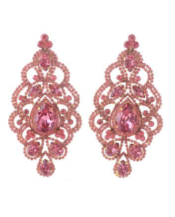 Large Rhinestone Drop Earrings