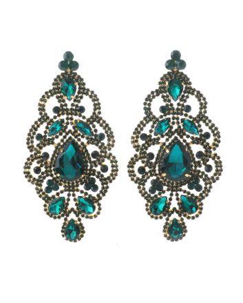 Large Rhinestone Drop Earrings