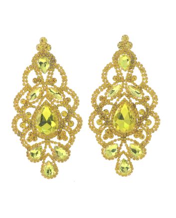 Large Rhinestone Drop Earrings