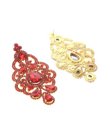 Large Rhinestone Drop Earrings