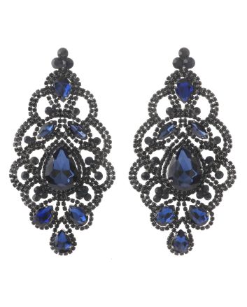 Large Rhinestone Drop Earrings