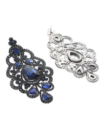 Large Rhinestone Drop Earrings