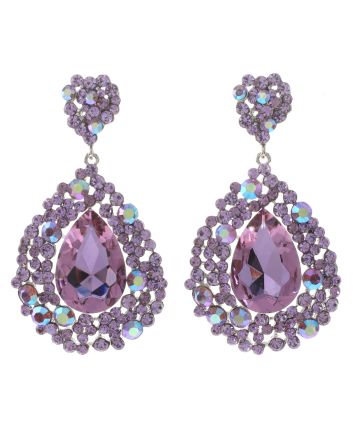 Large Tear Drop Crystal Earrings