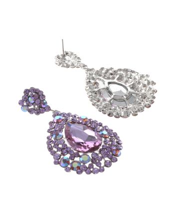 Large Tear Drop Crystal Earrings