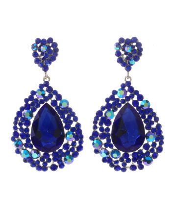 Large Tear Drop Crystal Earrings