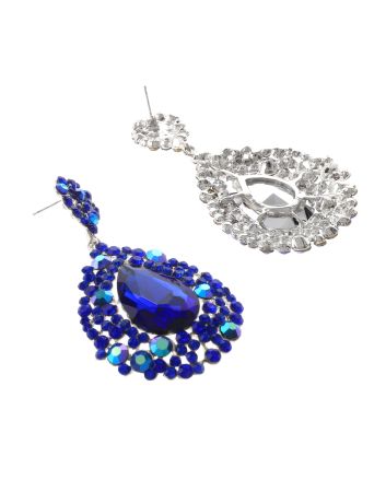 Large Tear Drop Crystal Earrings