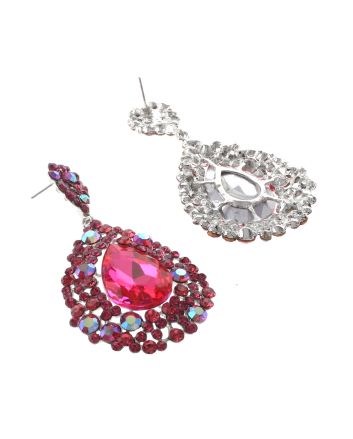 Large Tear Drop Crystal Earrings
