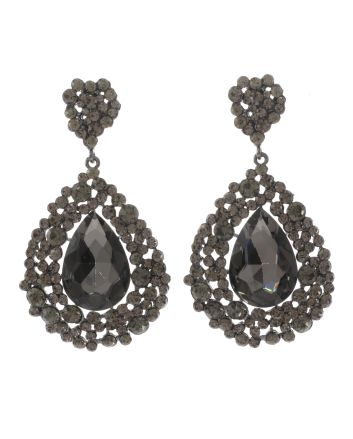 Large Tear Drop Crystal Earrings