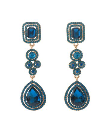Large Crystal Post Earrings