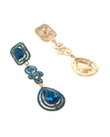Large Crystal Post Earrings
