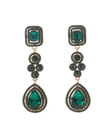 Large Crystal Post Earrings