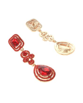 Large Crystal Post Earrings