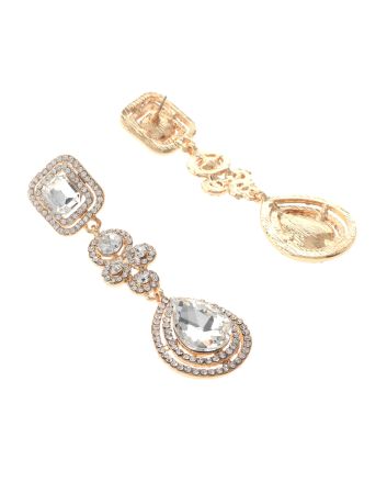 Large Crystal Post Earrings