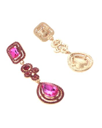 Large Crystal Post Earrings
