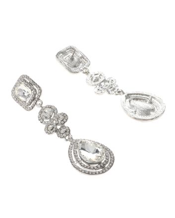 Large Crystal Post Earrings