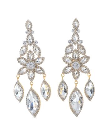 Large Rhinestone Chandelier Earrings