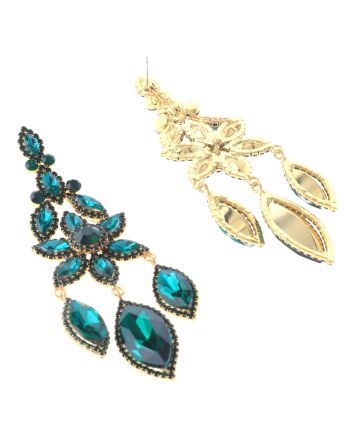 Large Rhinestone Chandelier Earrings