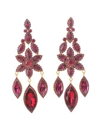 Large Rhinestone Chandelier Earrings