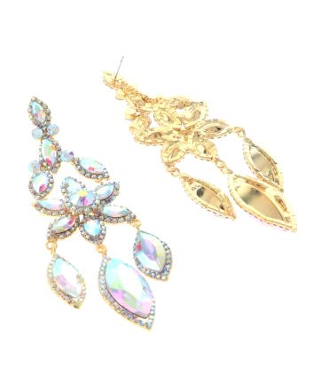 Large Rhinestone Chandelier Earrings