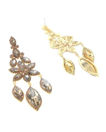 Large Rhinestone Chandelier Earrings